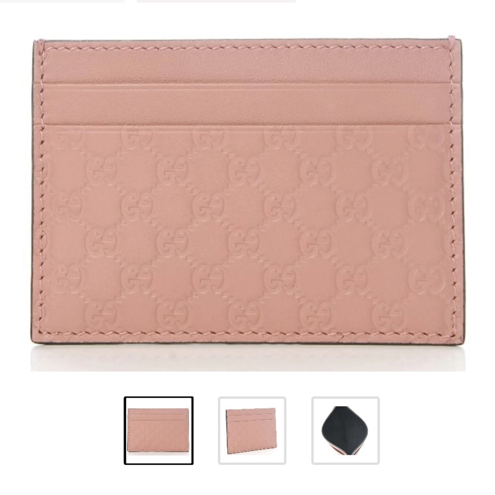 Gucci Card Holder Microguccissima- PINK